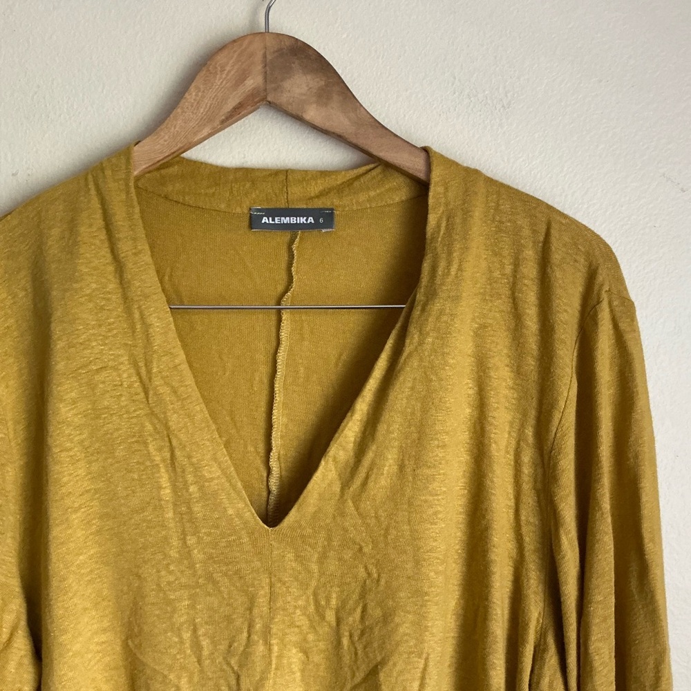 Alembika mustard Gold 3/4 Sleeve Relaxed Tunic